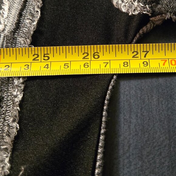 NWOT Oversized Textured Black Gray Patchwork Grunge Top Sweater Blouse XL - Picture 7 of 9